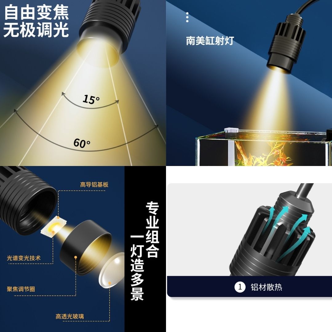 ROXIN XY7-12WW Spotlight for aquarium