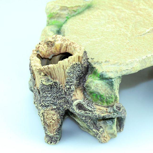 RQ19025 Turtle Island Aquarium Decoration 24x16x9cm