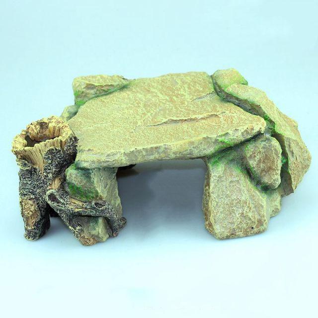 RQ19025 Turtle Island Aquarium Decoration 24x16x9cm