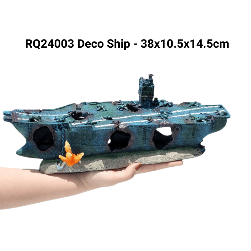 RQ24003 Ship Aquarium Decoration