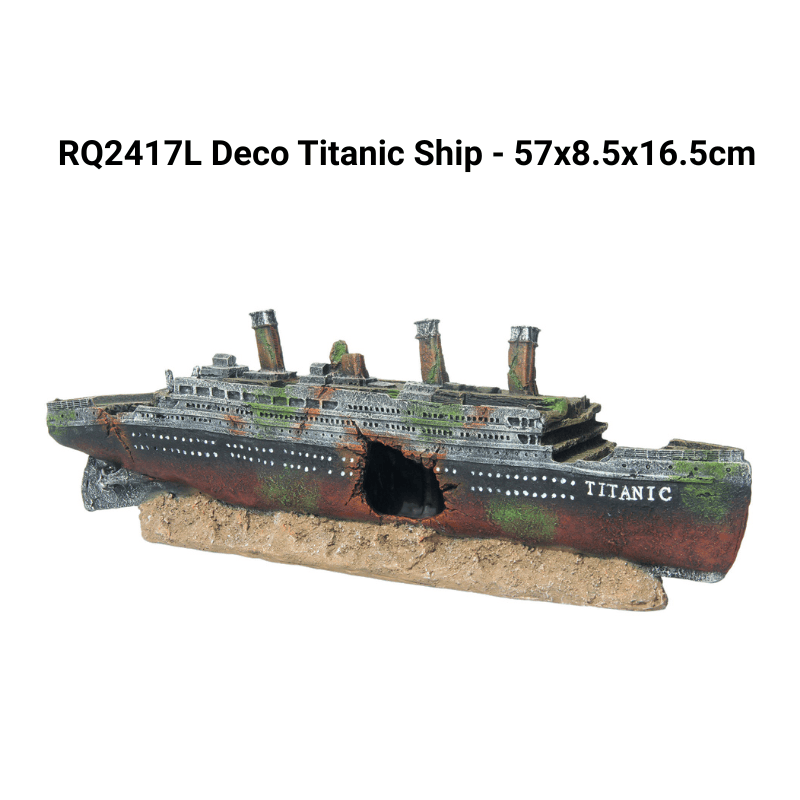RQ2417L Titanic Ship L Aquarium Decoration