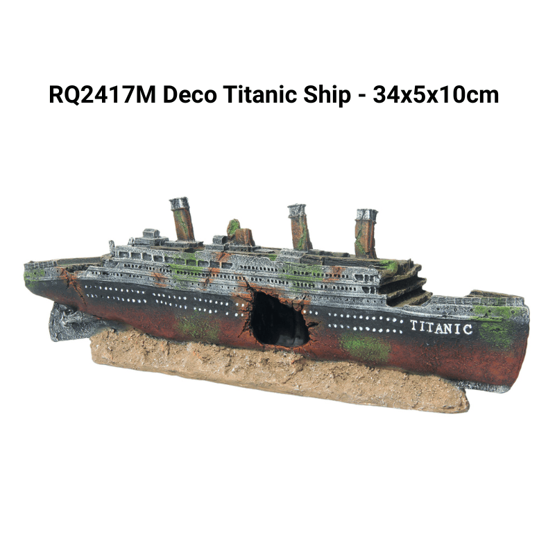 RQ2417M Titanic Ship M Aquarium Decoration