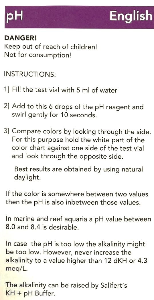 SALIFERT pH Profi Test kit for saltwater
