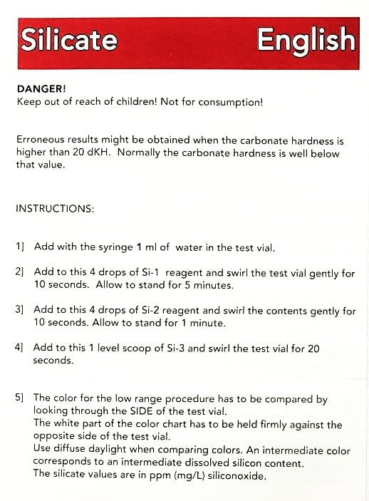 SALIFERT Silicate Profi Test kit for saltwater (Si)