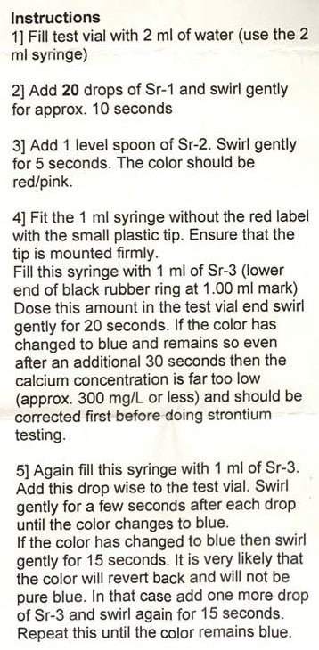 SALIFERT Strontium Profi Test kit for saltwater (Sr)