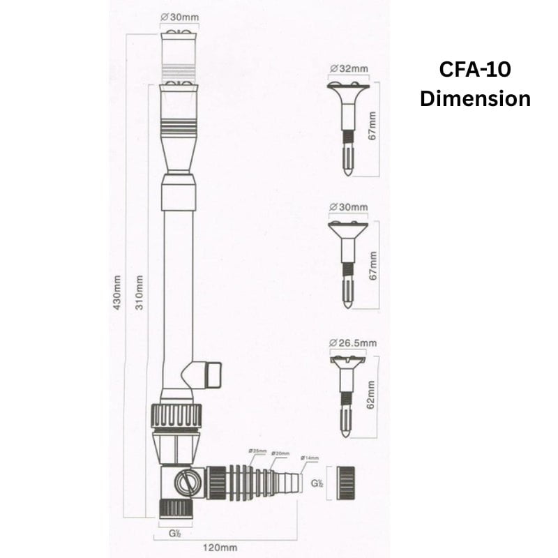 SUNSUN Fountain Pipe (Various size)
