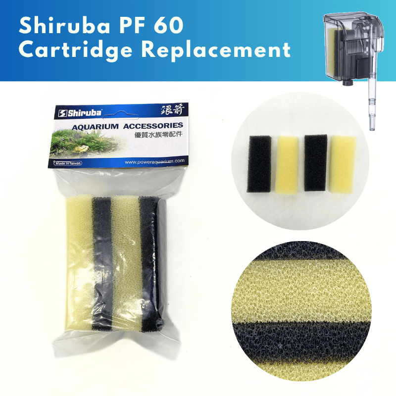 SHIRUBA Activated Carbon Cartridge Replacement (PF Hang On Back Filter