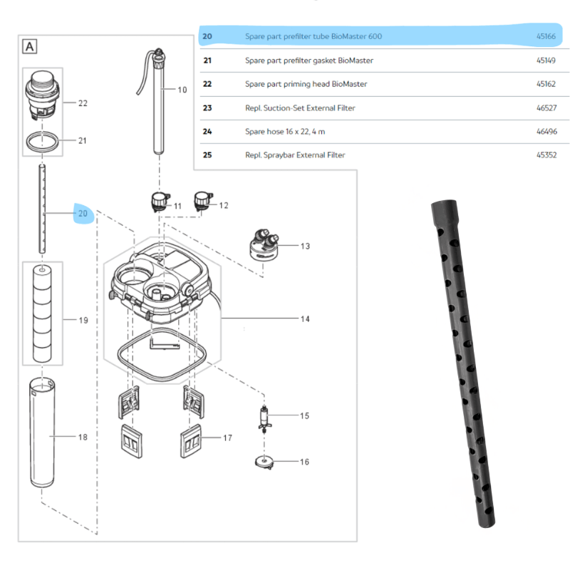 OASE Biomaster 250/350/600/850 Spare Parts