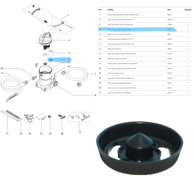 OASE PondoVac Spare Parts (PondoVac Classic/4/5)