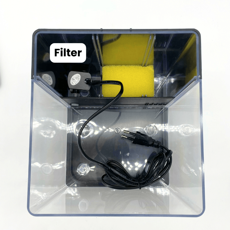 UP AQUA CA-ET-004-B Turtle Tank with light (Black)