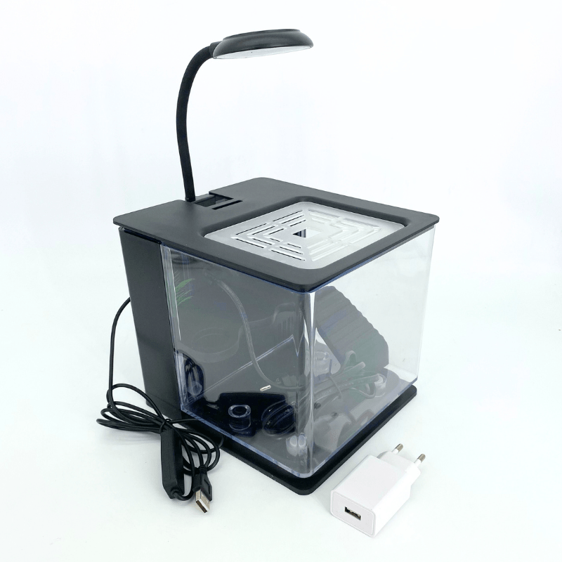 UP AQUA CA-ET-004-B Turtle Tank with light (Black)