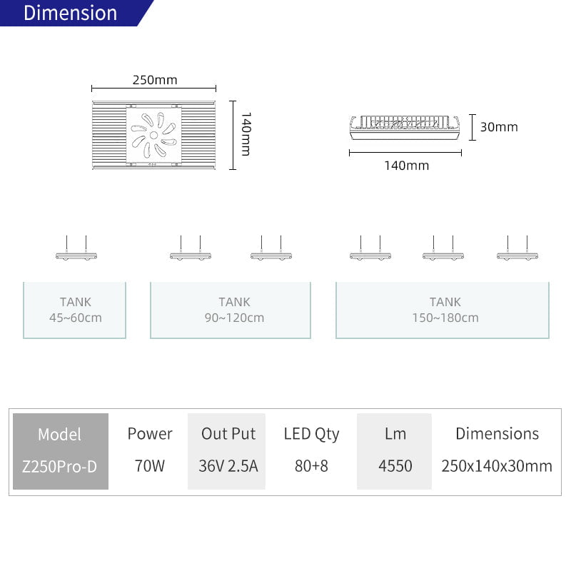 Week Aqua Z250 Pro light (Standard Style) (stand included)