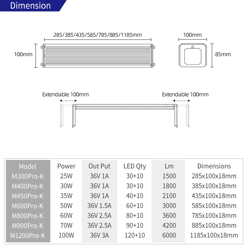 Week aqua M-series Pro Light (30 - 120cm) Black