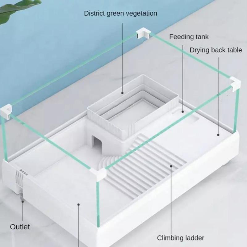 SUNSUN XGG-500 Turtle Tank (49cm) (w/ Garden Plot & Stairs)
