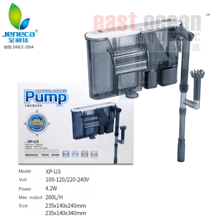 Jeneca Hang On Filter w/UV w/ Surface Skimmer - XP-U1/3/5/6