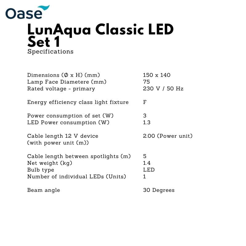 OASE LunAqua Classic LED spotlight (Set 1 / 3)