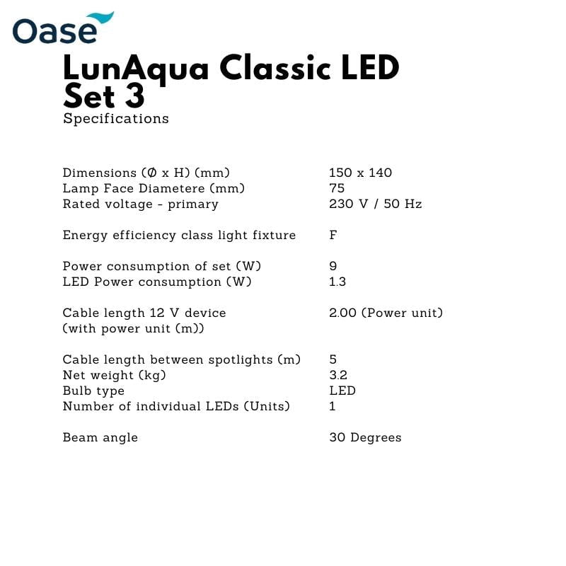 OASE LunAqua Classic LED spotlight (Set 1 / 3)