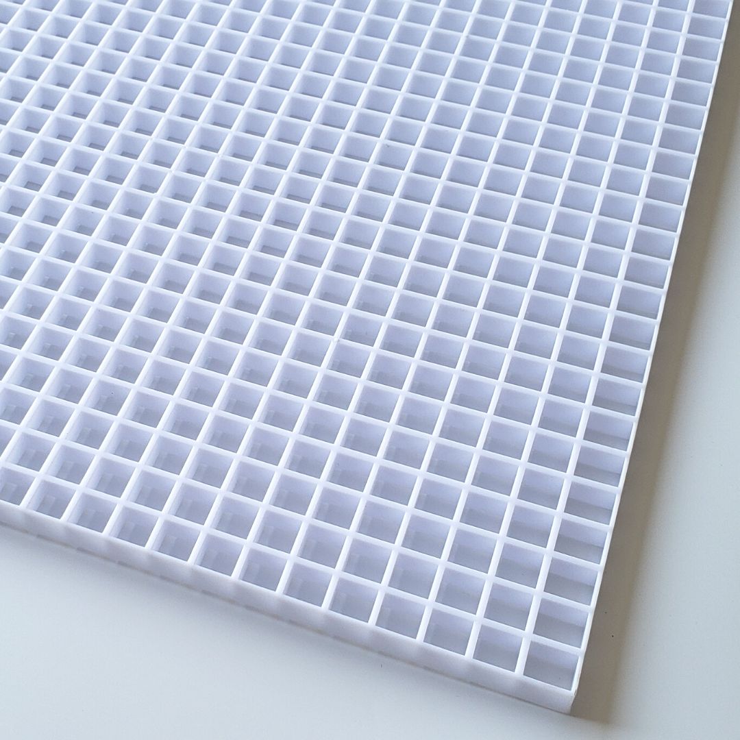 NF Plastic eggcrate filter grilles White/Black (120 x 60cm)