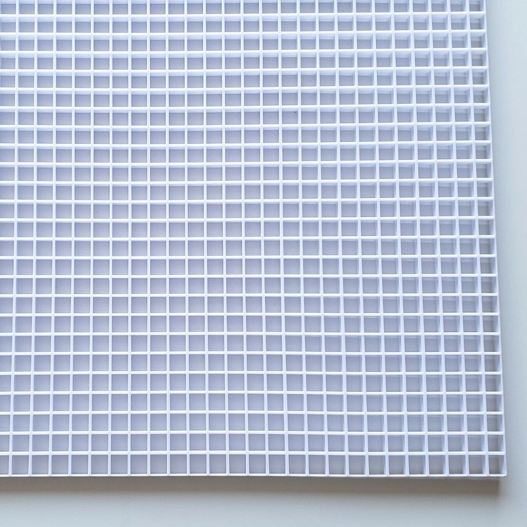 NF Plastic eggcrate filter grilles White/Black (120 x 60cm)