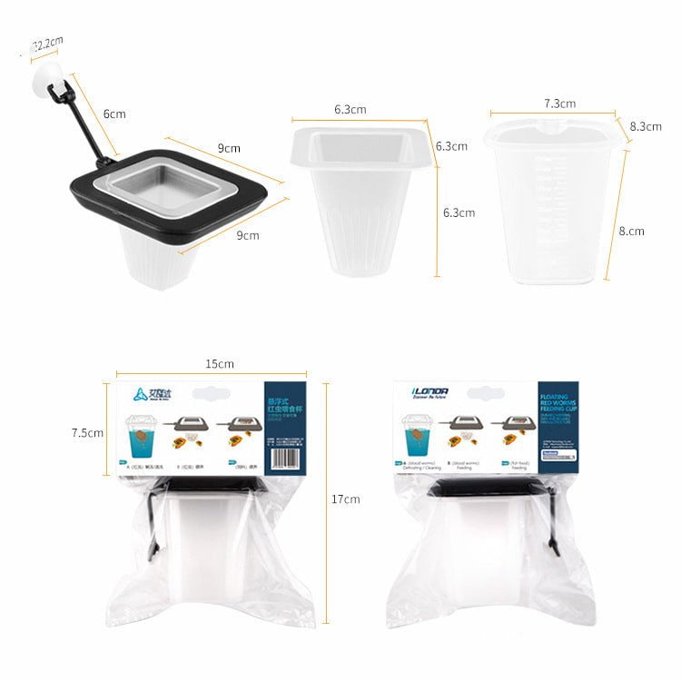 iLONDA Floating Red Worms Feeding Cup