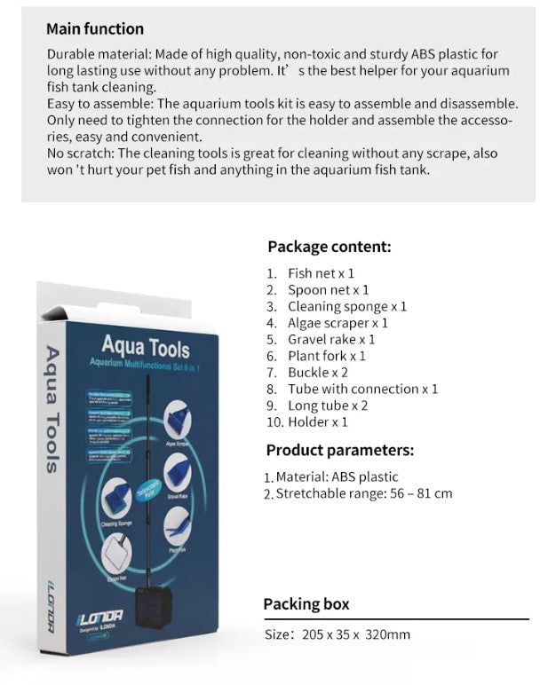 iLONDA Mini Tools Aquarium Cleaning Set (4-in-1)