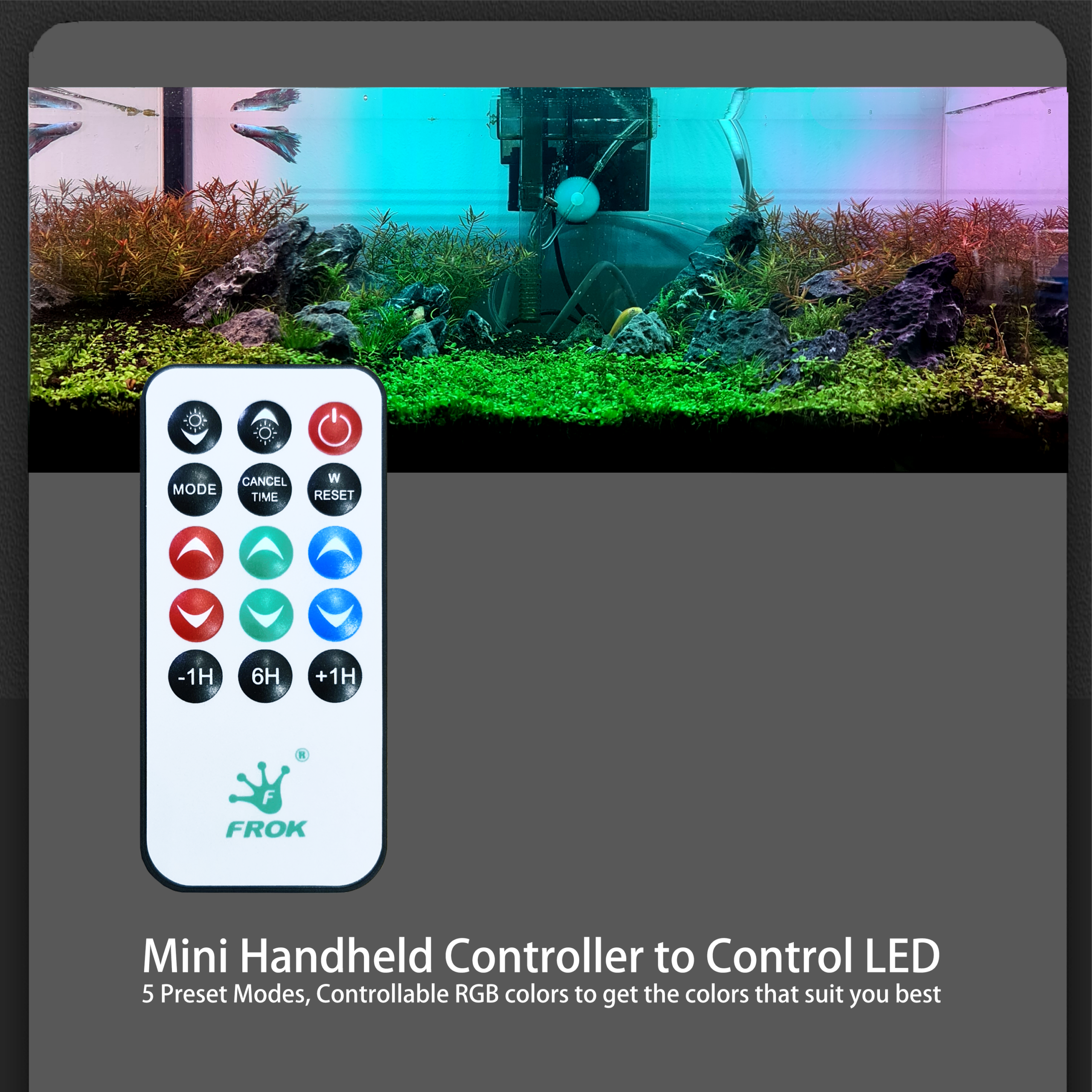 FROK T1-M LED RGB (Slim) Controllable With Remote Control