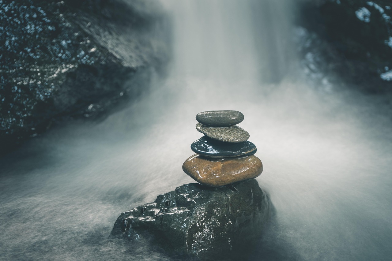 stones, waterfalls, balance, rock balancing, stack, stone balancing, rock stacking, stone stacking, stone stack, stack of sto