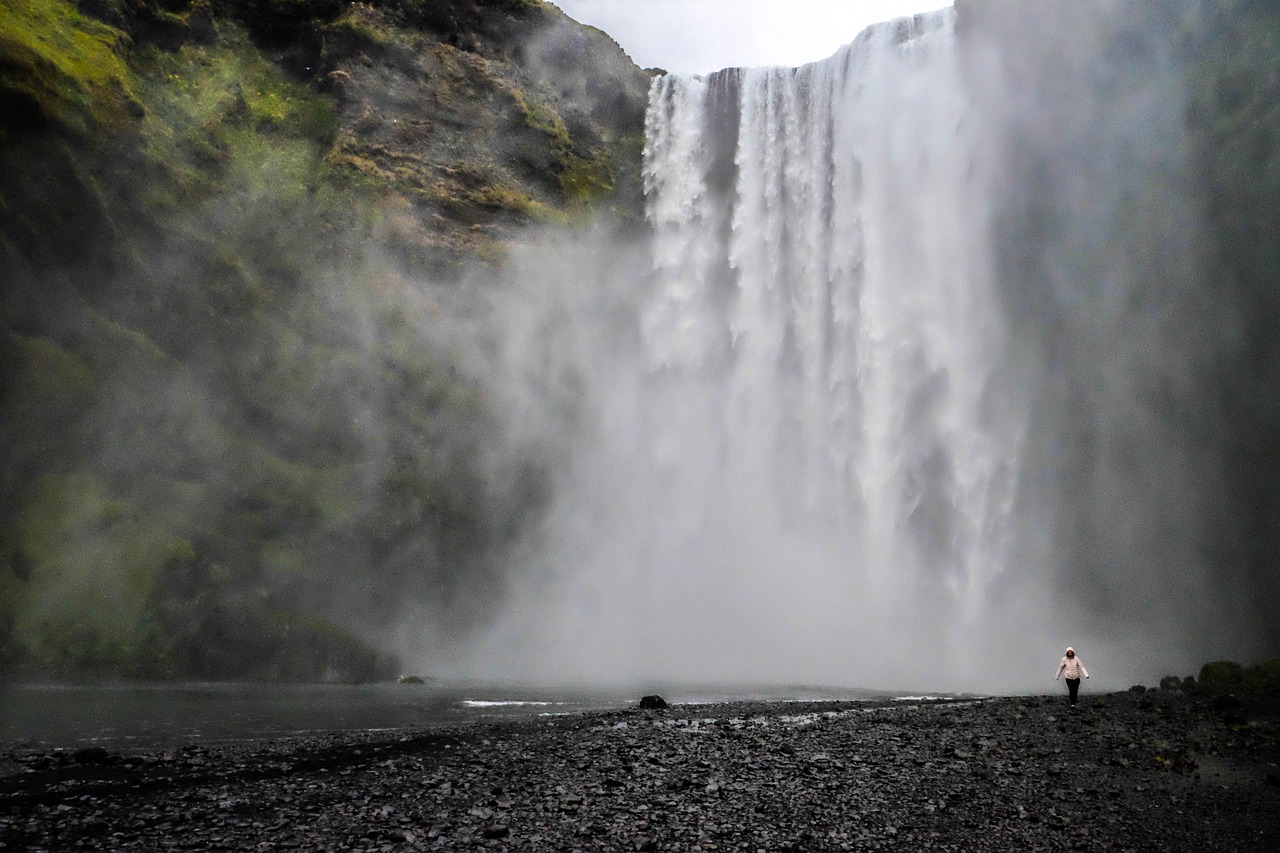 waterfall, river, iceland, landscape, nature, brook, waterfalls, rocks, scenic, liberty, beautiful, force, damp, stone, water