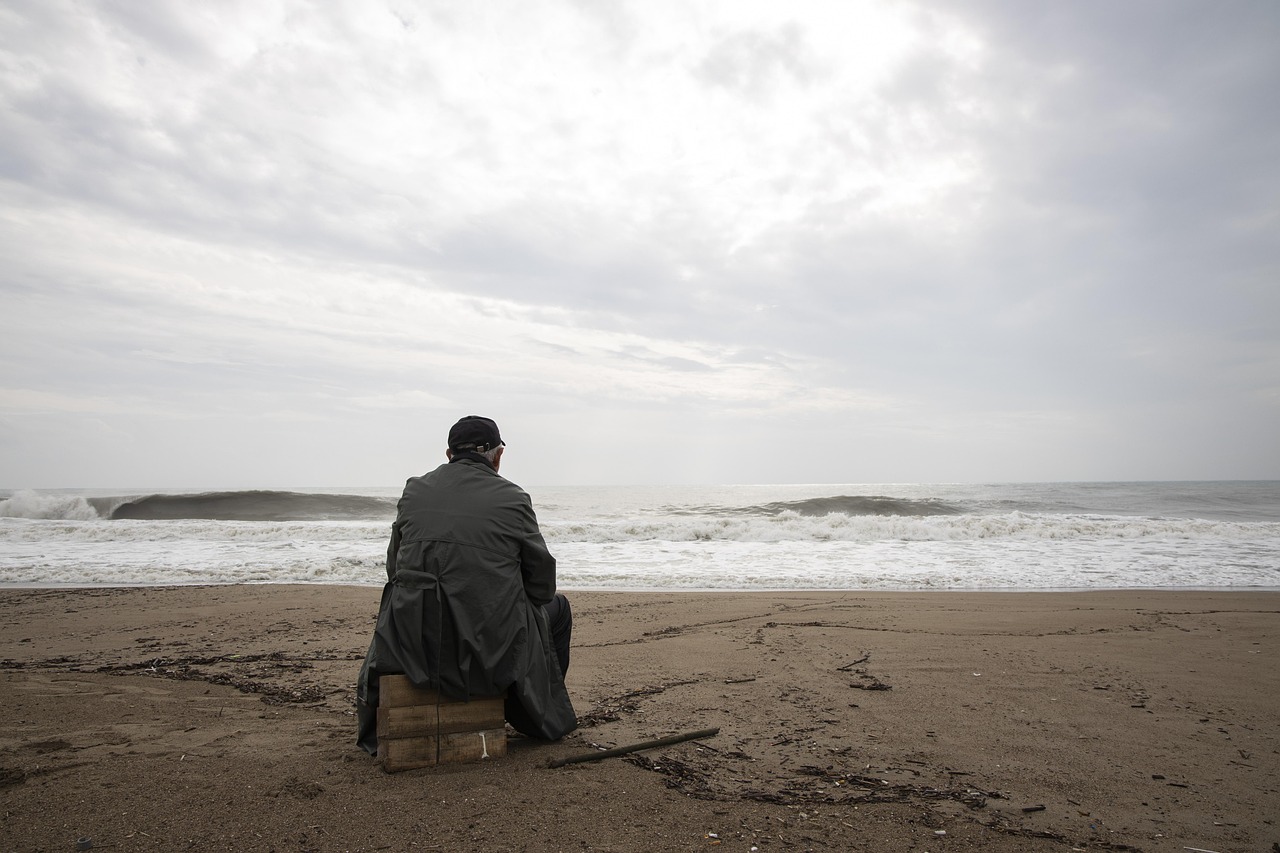 storm, human, sea, waves, wind, alone, loneliness, male, man, depression, nature, clouds, weather, sky, trip, rain, coast, st