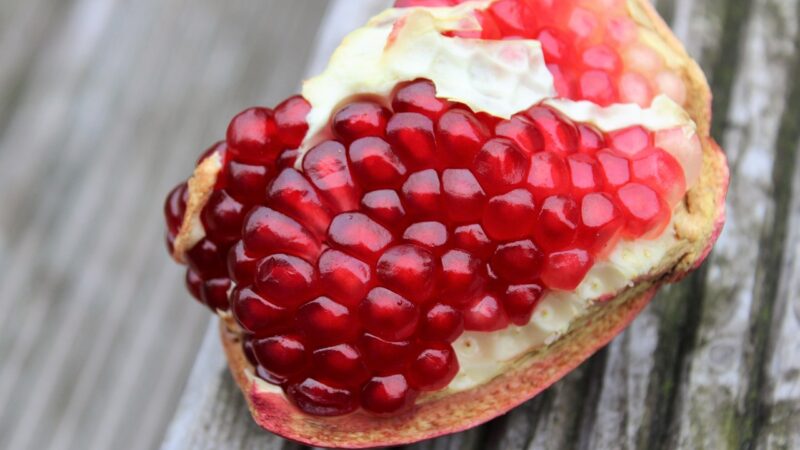 pomegranate, exotic fruits, fruits, cut, sliced, open, seeds, nature, vitamins, red, garnet, fruit, to reduce, pomegranate, p