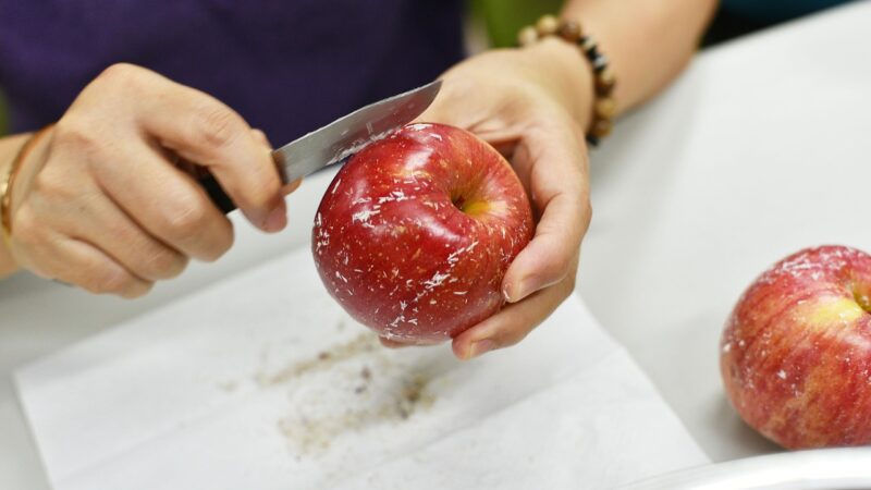apple, fruit, remove wax, remove apple wax, wax apple