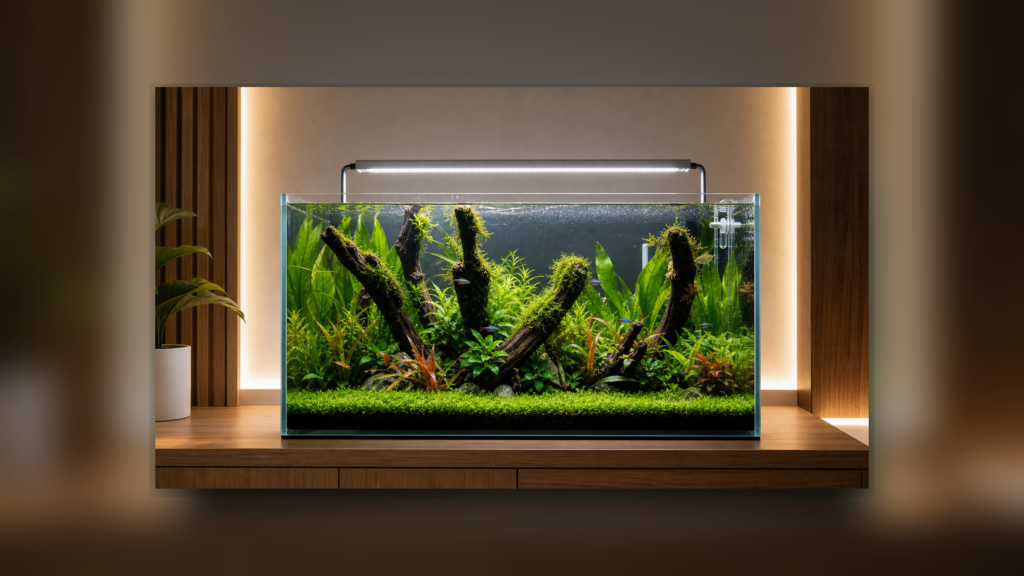 Mossy Vertical Wood Planted Tank (P0166)